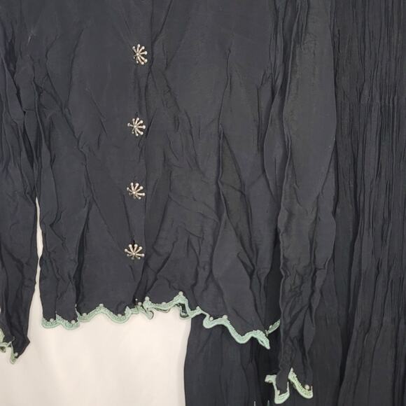 Double D Ranchwear- 2 piece boho set- Navy with embellishments- size Small/Med - Picture 2 of 16